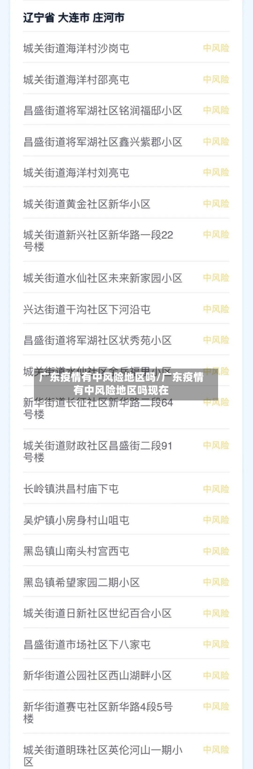 广东疫情有中风险地区吗/广东疫情有中风险地区吗现在