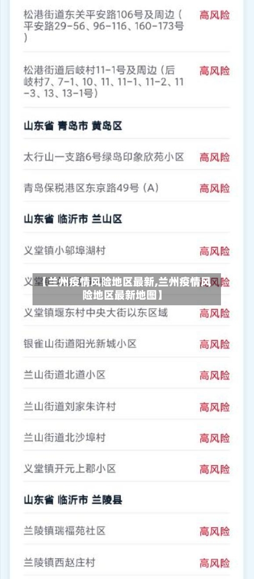 【兰州疫情风险地区最新,兰州疫情风险地区最新地图】-第3张图片