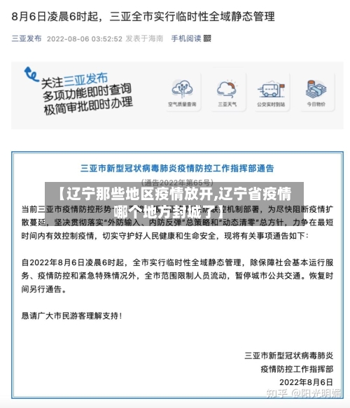 【辽宁那些地区疫情放开,辽宁省疫情哪个地方封城了】-第3张图片