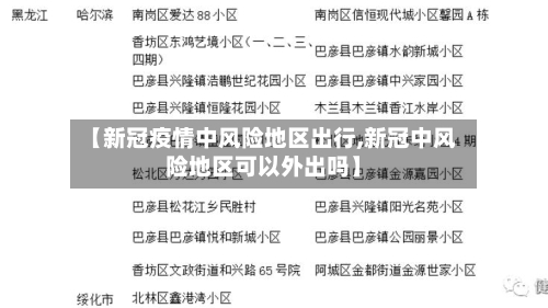 【新冠疫情中风险地区出行,新冠中风险地区可以外出吗】-第2张图片