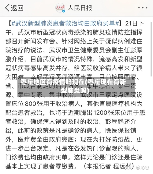 枣庄地区有疫情吗现在(枣庄现在有新型肺炎吗)