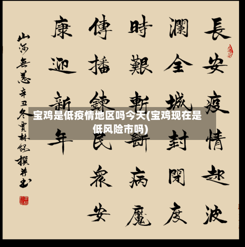 宝鸡是低疫情地区吗今天(宝鸡现在是低风险市吗)-第2张图片